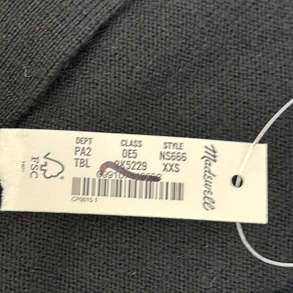 Madewell Merino Wool Boyfriend Cardigan in True Black size XXS NWT NS666 - Picture 9 of 13